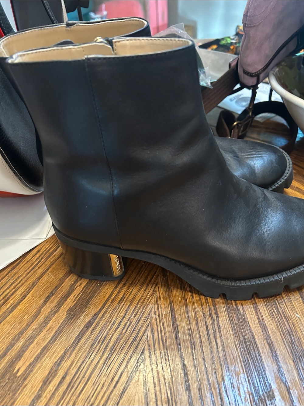 Coach Black Leather Ankle Boots - Women's Chrissy